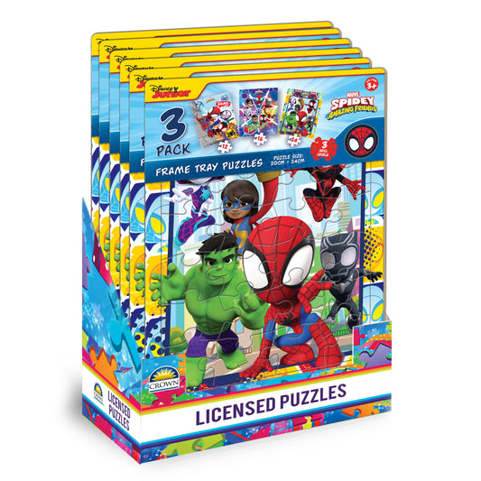 Crown - Spidey & His Amazing Friends 3pk Frame Tray Puzzles (12, 16 &24pc)