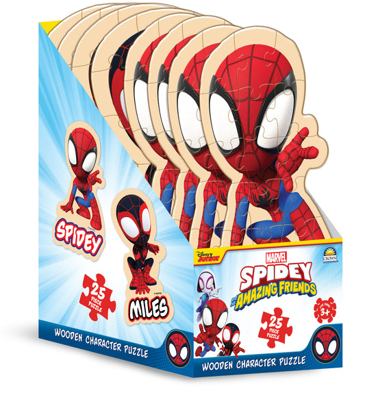 Crown - Spidey & His Amazing Friends Wooden Character Puzzle 25pc (assorted)