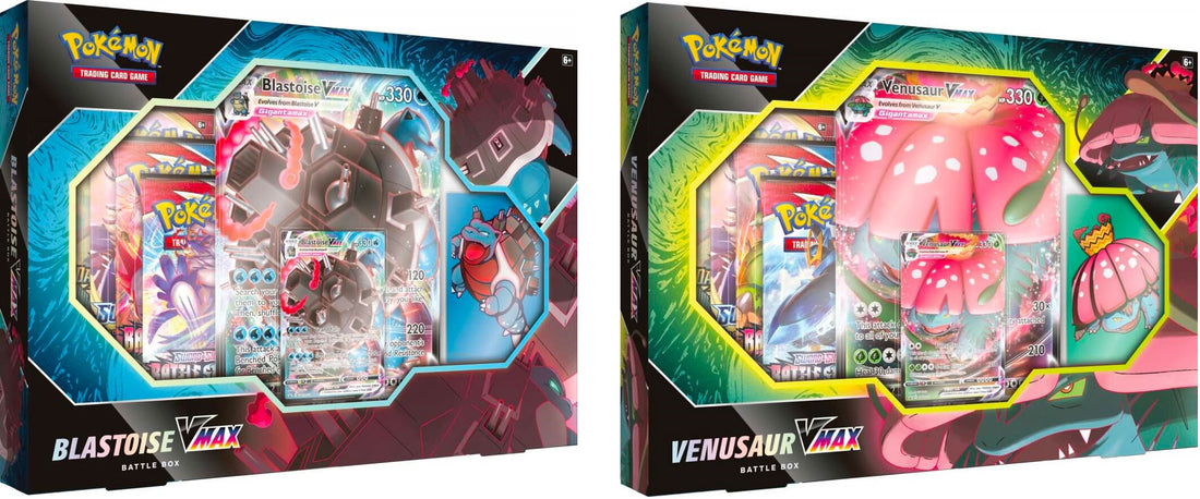 Pokémon TCG Venusaur & Blastoise VMAX Battle Box