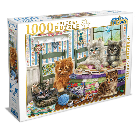 Tilbury - Kittens Knitting Puzzle 1000pc
