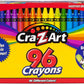 Cra-Z-Art Crayons with Sharpener and Bonus Marker (96 Piece Set)