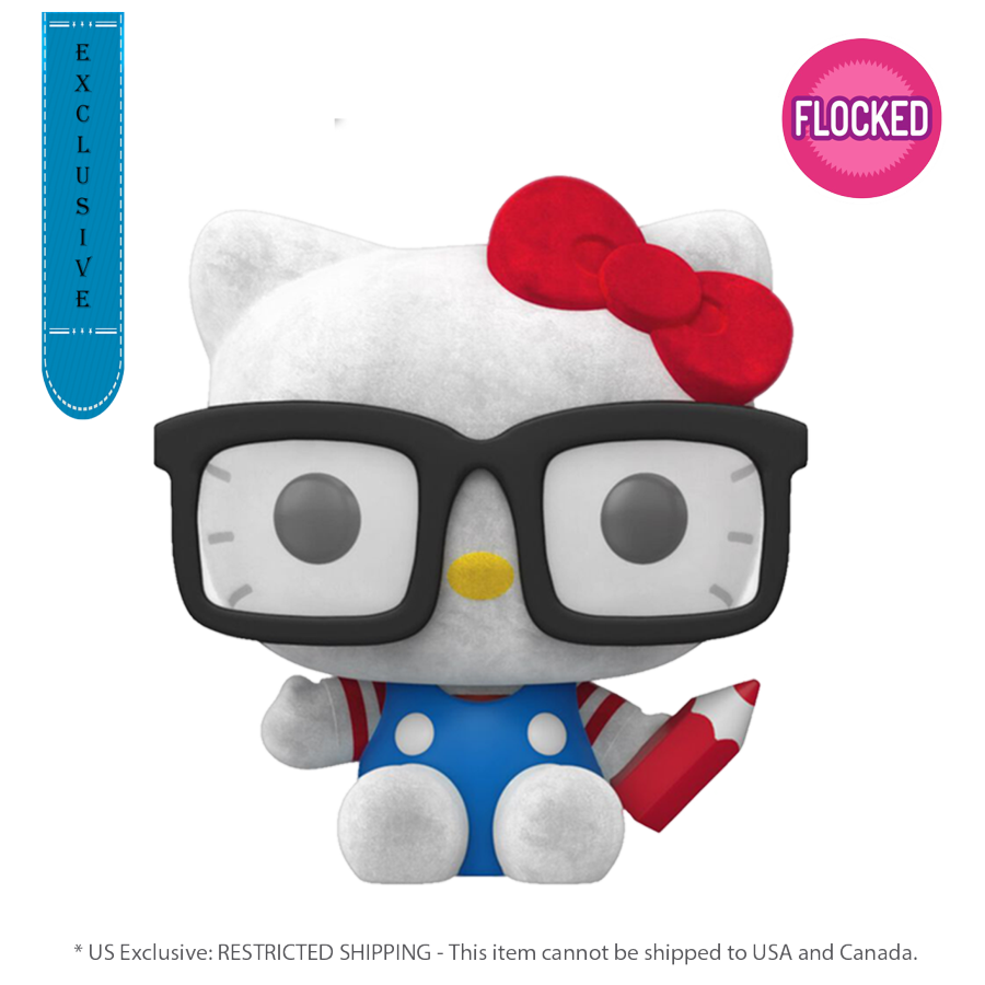 Hello Kitty - Hello Kitty Hipster Nerd with Glasses US Exclusive Flocked Pop! Vinyl