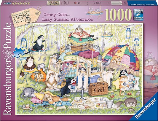 Ravensburger - Crazy Cats, the Good Life Puzzle 1000pc