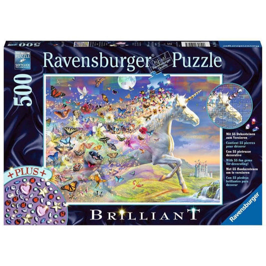 Ravensburger -  Unicorn and Butterflies Puzzle 500pc