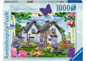 Ravensburger - Delphinium Country Cottage Puzzle 1000pc