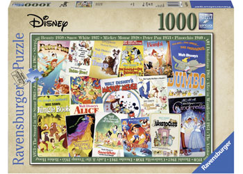Ravensburger - Disney Vintage Movie Posters Puzzle 1000pc