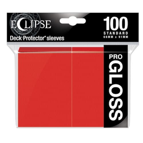 ULTRA PRO Deck Protector Standard - Gloss 100ct Red- Eclipse