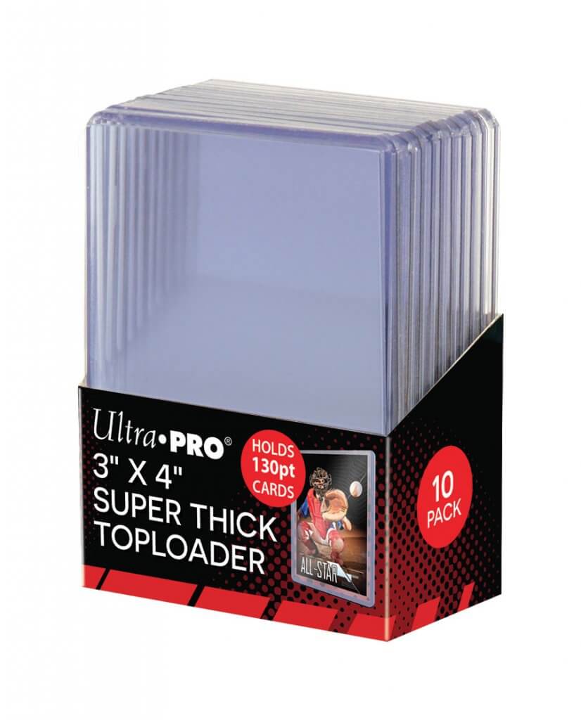 ULTRA PRO TopLoader Super Thick Regular Clear (3" x 4") 130pt (PK 10)